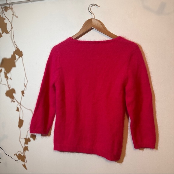 fee G Angora Blend Hot Pink Knit Sweater - Picture 7 of 7